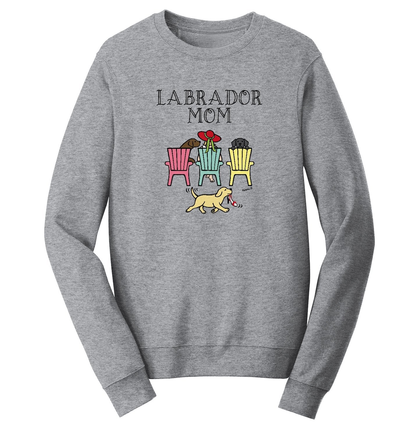 Labrador Dog Mom - Mother's Day Deck Chairs Design | Crewneck Sweatshirt