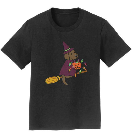 Chocolate Lab Witch - Halloween - Kids' T-Shirt