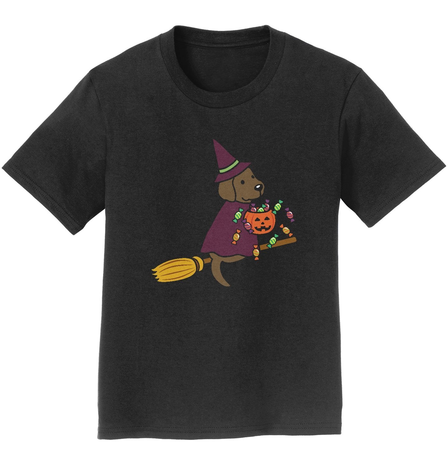 Chocolate Lab Witch - Halloween - Kids' T-Shirt