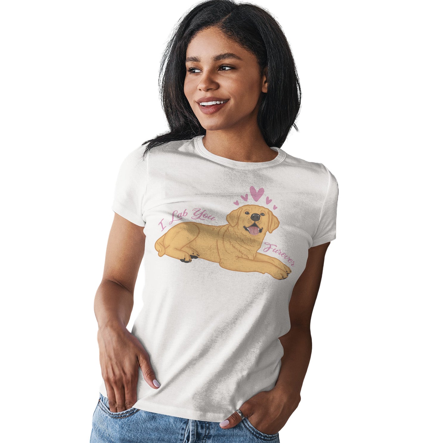 Labradors.com - Yellow Lab You Forever - Women's Fitted T-Shirt