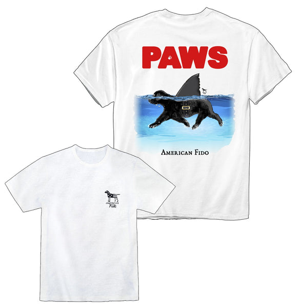 Paws Dog Shark - Black Lab Jaws Shirt | American Fido