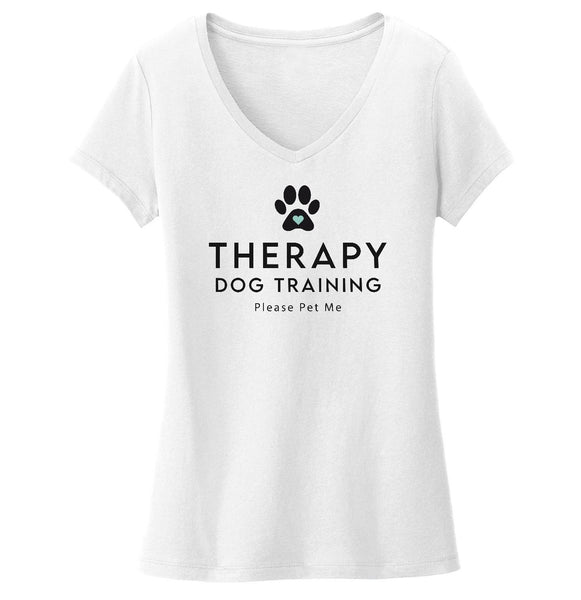 Therapy Dog Training - Women's V-Neck T-Shirt