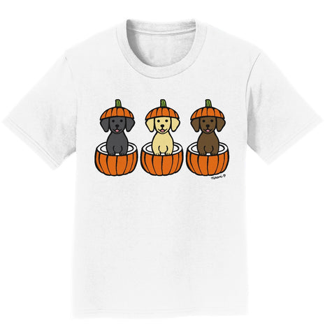 3 Pumpkin Lab Pups - Halloween - Kids' T-Shirt
