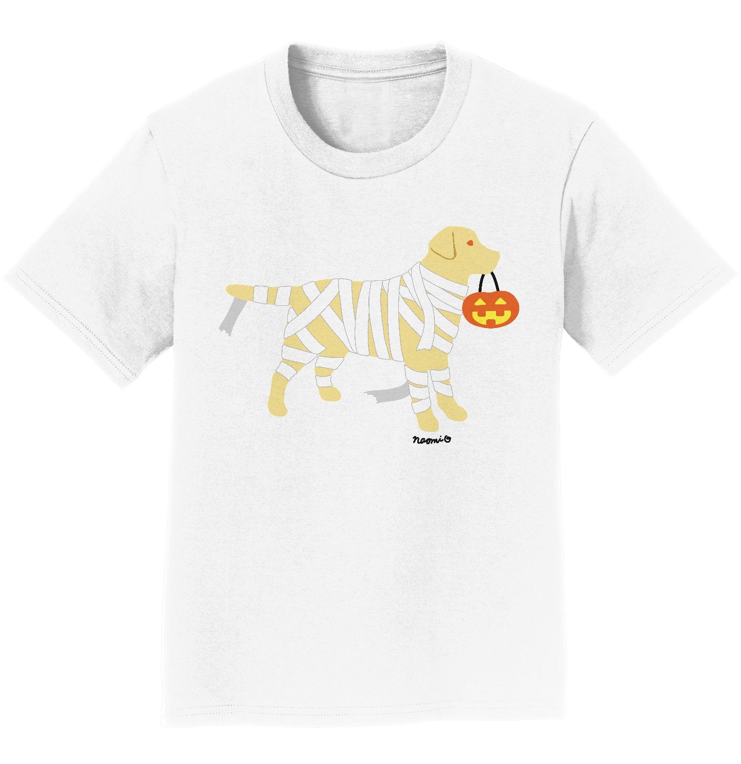 Yellow Lab Mummy Trick or Treater - Halloween - Kids' T-Shirt