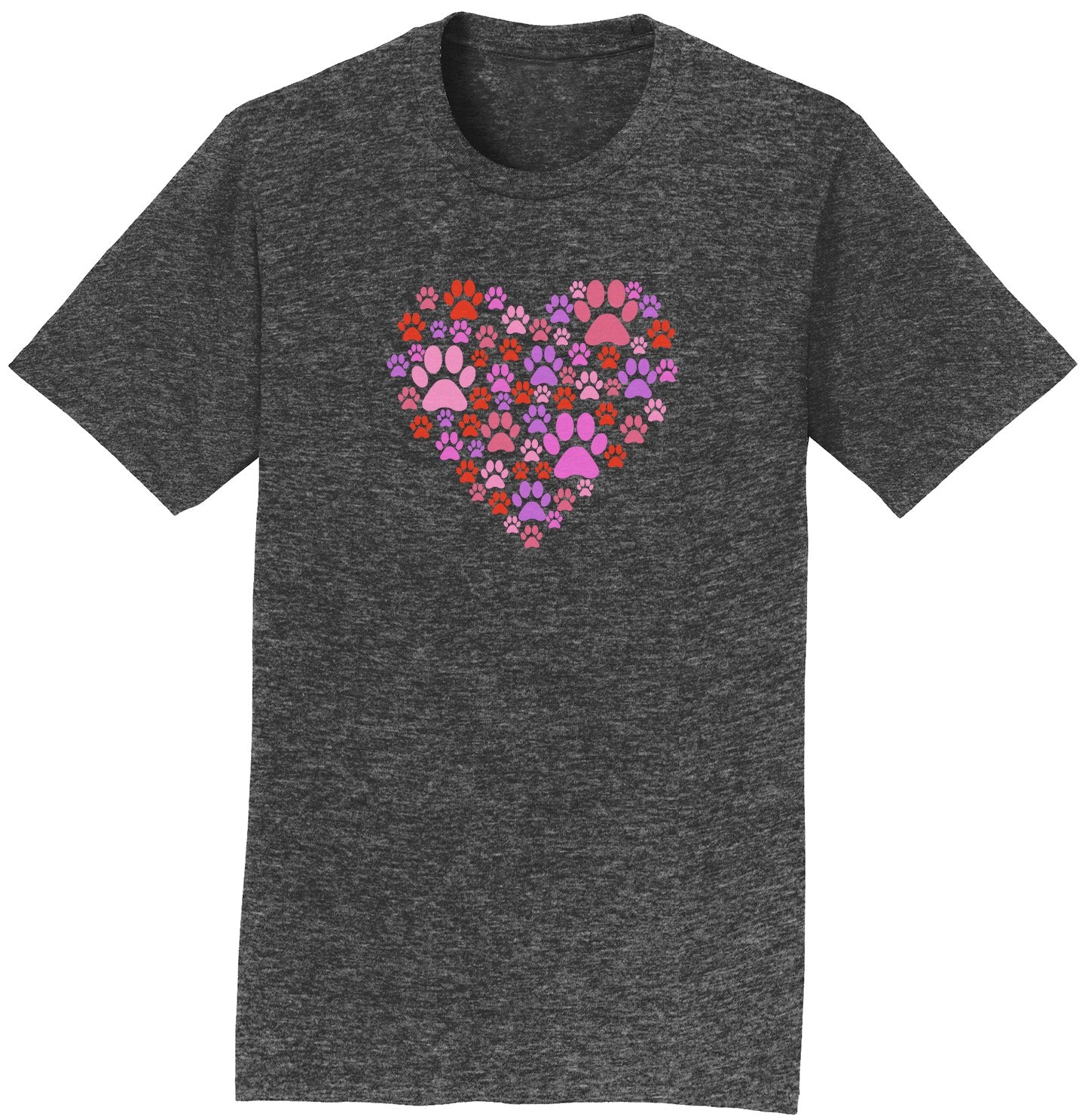 Pink Paw Heart - Adult Unisex T-Shirt