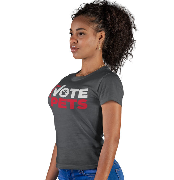 Vote Pets Stacked Logo - Women's Fitted T-Shirt