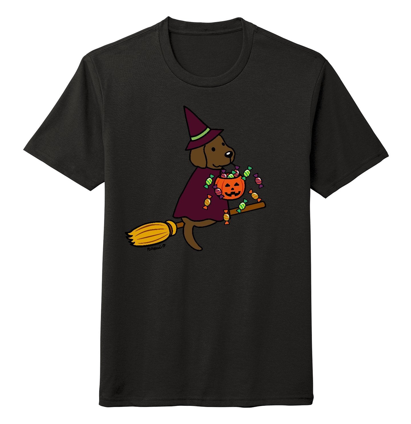 Chocolate Lab Witch - Adult Tri-Blend T-Shirt