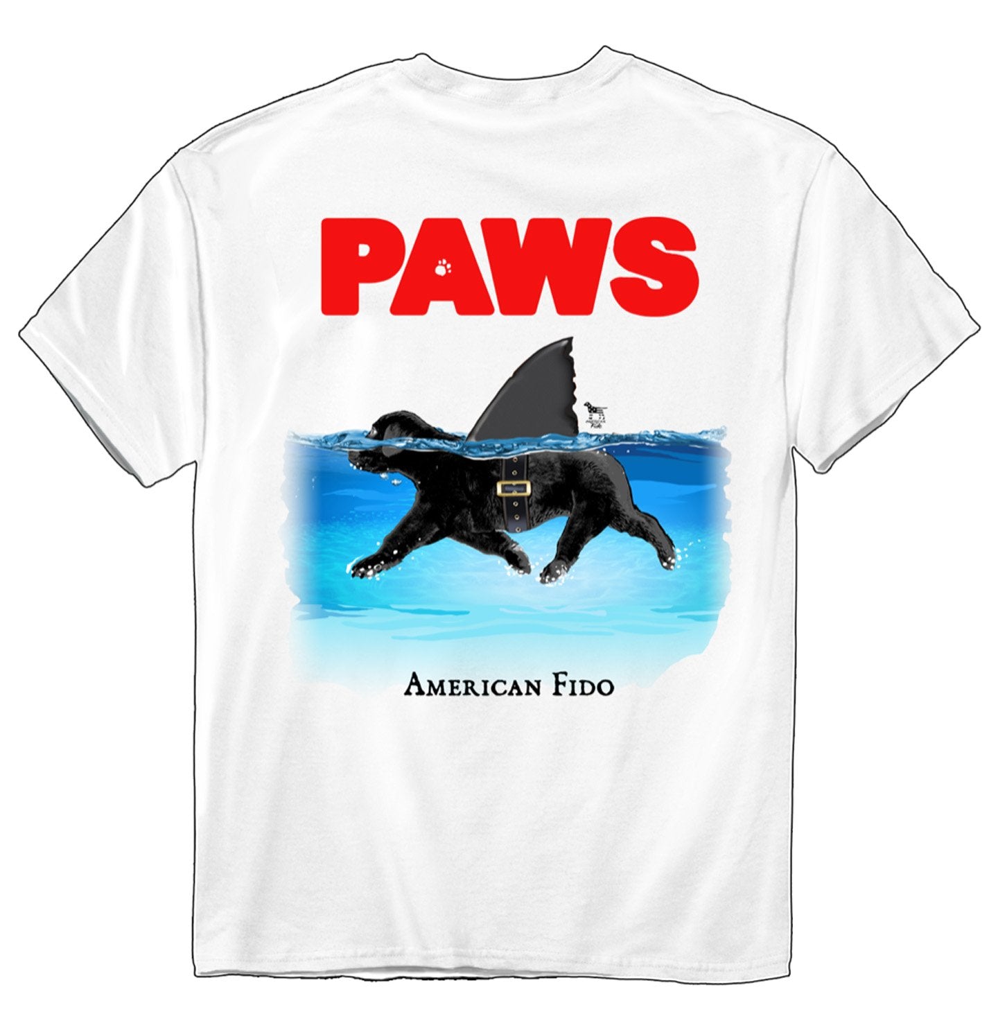 Paws Dog Shark - Adult Unisex T-Shirt