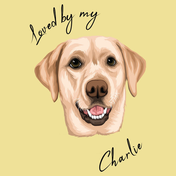 Loved By My Yellow Lab - Personalized Custom Adult Unisex T-Shirt