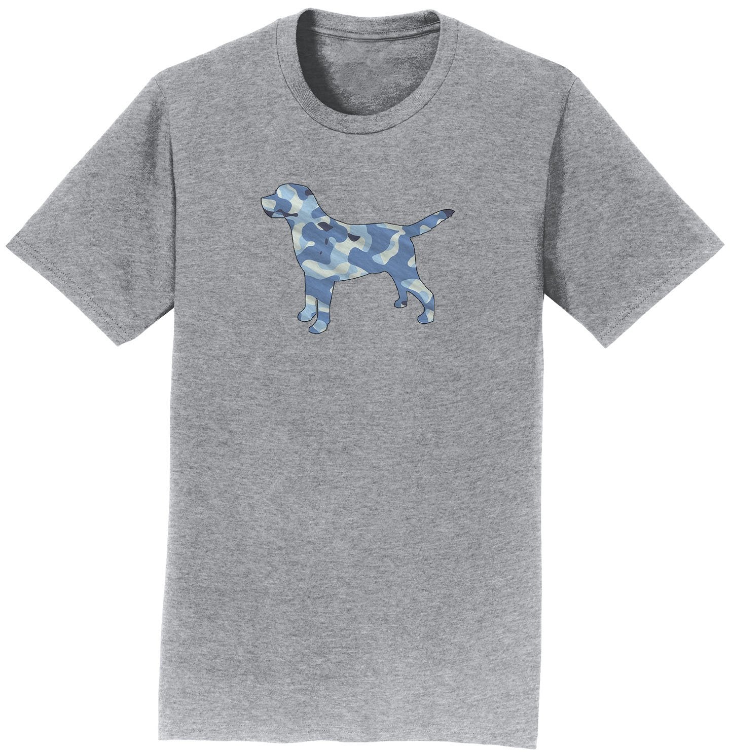 Blue Camouflage Silhouette - Adult Unisex T-Shirt