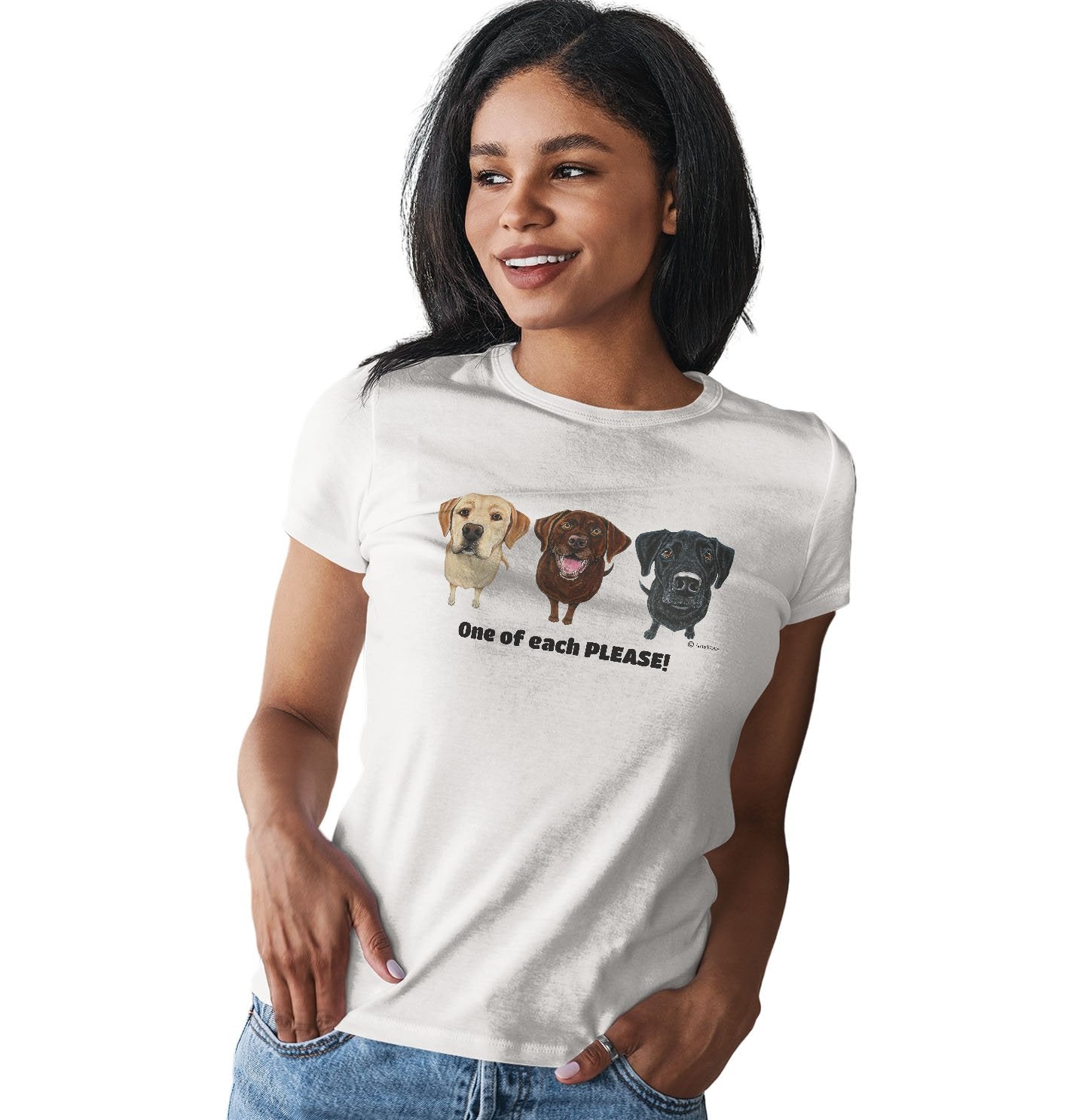 One of Each Labrador Please - Women's Fitted T-Shirt